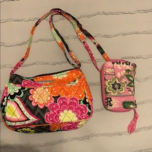 Vera Bradley Wristlet and Crossbody Purse Bundle